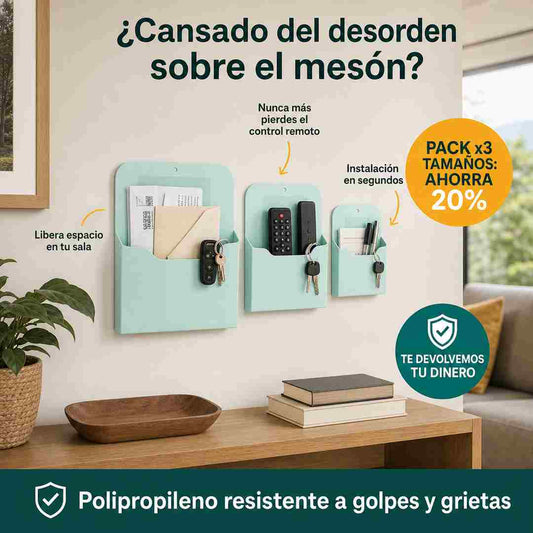 Organizador Magnético de Pared - Adiós al Desorden - Pack x3 Tamaños