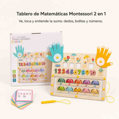 Tablero Montessori de Matemáticas - Aprende a Sumar con sus Manos