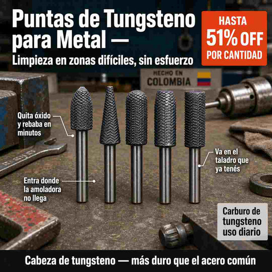 Puntas de Tungsteno para Pulir Metal - Quita Óxido sin Dañar la Lámina - Hasta 51% OFF