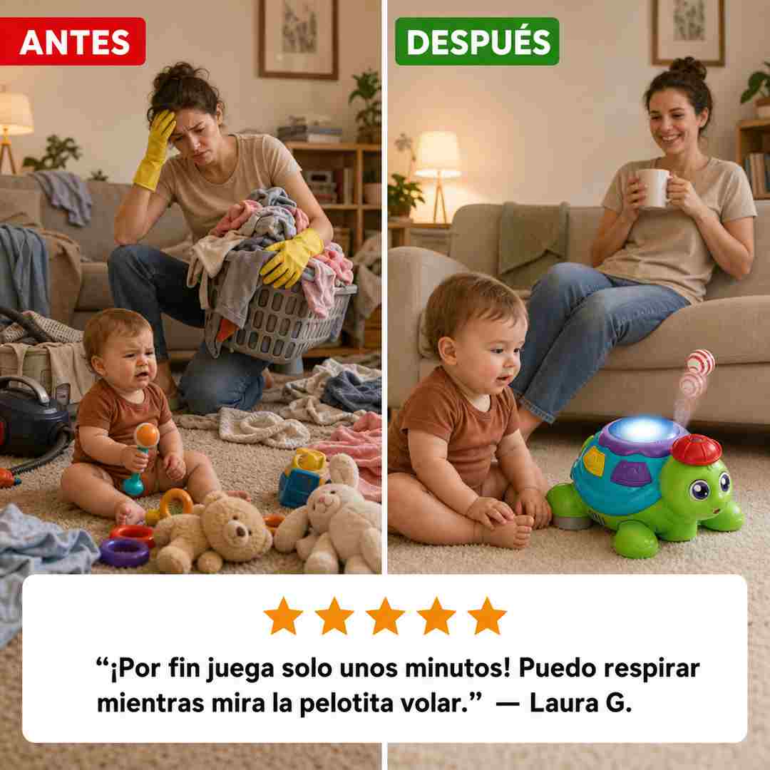 Tortuga Juguete Musical Alumbra - Se Entretiene Sola - Envio Gratis