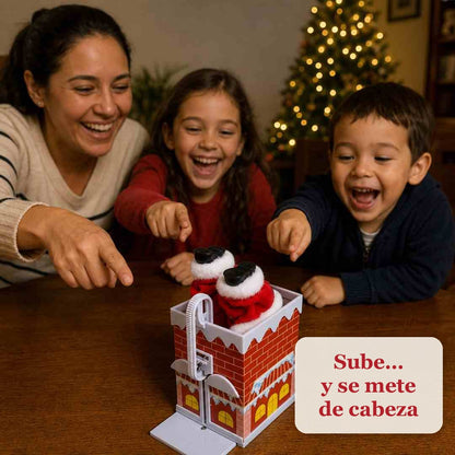 Papá Noel en la Chimenea - Trepa y se Mete Solo, con Música