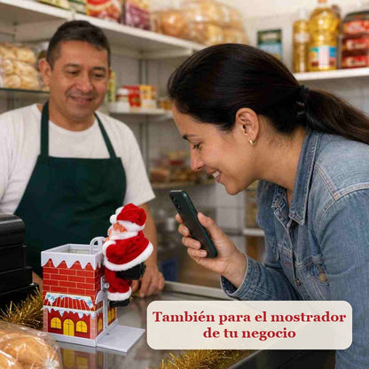 Papá Noel en la Chimenea - Trepa y se Mete Solo, con Música